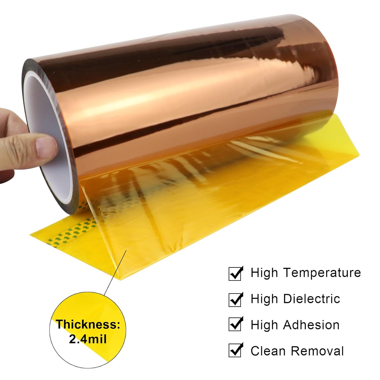 Best Seller | Gold Finger Kapton Tape | Premium Heat-Resistant | Black | PCB Assembly | 0.05-0.1mm | OEM Logo | https://www.lvmeikapton.com